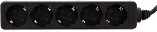 InLine Steckdosenleiste 5-fach,1.5 m, schwarz - 16451E - Listwy zasilające - miniaturka - grafika 2
