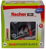 Kołki - Fischer Kołek uniwersalny Duopower 8 x 40 z wkrętem 50 szt. 535460 - miniaturka - grafika 1