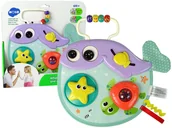 Grzechotki dla dzieci - Import LEANToys Wieloryb Dla Niemowląt Grzechotka Kształty Suwak Koraliki LT-9479-0 - miniaturka - grafika 1