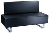 Meble kosmetyczne - Beauty System Kanapa do poczekalni Messina BD-6713 czarna BD-6713/144 - miniaturka - grafika 1