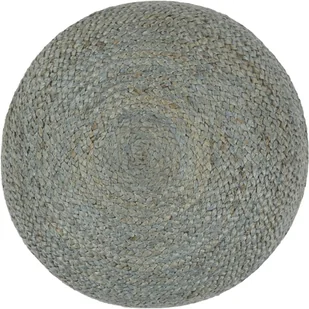 vidaXL Ręcznie robiony puf, zieleń oliwkowa, 45 x 30 cm, juta - Pufy i podnóżki - miniaturka - grafika 4