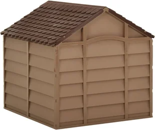 VidaXL Lumarko Buda dla psa, brązowa, 71 x 71,5 x 68 cm, PP 316180 VidaXL - Budy dla psów - miniaturka - grafika 5