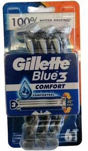 Gillette Procter & Gamble Blue3 Comfort Jednorazowa maszynka do golenia dla mężczyzn 6 sztuk - Maszynki do golenia i wkłady - miniaturka - grafika 6
