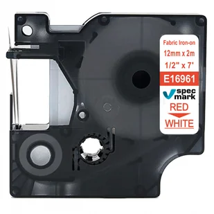 Dymo strefadrukarek.pl Taśma 16961 zamiennik naprasowanka 12mmx2m biała/czerwony nadruk | OSZCZĘDZAJ DO 80% - ZADZWOŃ! PROMOCJA! D1-FA-16961 - Etykiety do drukarek - miniaturka - grafika 4