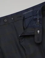 Spodnie męskie - Borgio Eleganckie spodnie naro granatowy slim fit - miniaturka - grafika 1