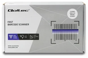 qoltec Laserowy czytnik kodów kreskowych 1D | CCD | USB | Czarny 50866 - Dodatki do drukarek i skanerów - miniaturka - grafika 7