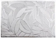 Obrusy i serwetki - UNIGLOB Podkładka na stół BLATT prostokątna 45 x 30 cm srebrna - miniaturka - grafika 1