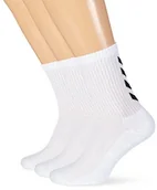 Skarpetki sportowe męskie - Hummel Reflector Fundamental zestaw 3 par skarpet w kolorze szarym, czerwonym lub niebieskim, skarpety zapewniające wsparcie dla podbicia stóp, skarpety do celów sportowych i rekreacyjnych, biały, 10 22-140-9001_White_10 - miniaturka - grafika 1