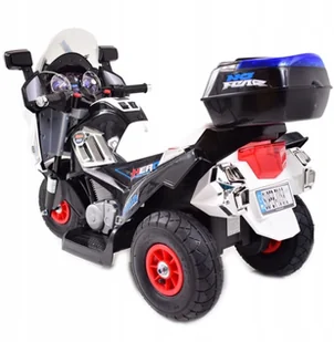 Super-Toys MEGA WIELKI MOTOR HERO Z DŹWIĘKAMI NA POMPOWANYCH KOŁACH NOWOŚĆ / 8815 12 V CH-8815-AIR-BIAŁY - Pojazdy elektryczne dla dzieci - miniaturka - grafika 4