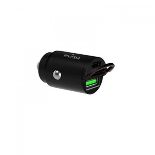 Puro Mini Car Ładowarka samochodowa 1xUSB-A + 1xUSB-C Power Delivery 30W (czarny) FCMCHUSBAC30WBLK - Ładowarki samochodowe Puro Mini Car Ładowarka samochodowa 1xUSB-A + 1xUSB-C Power Delivery 30W (czarny) FCMCHUSBAC30WBLK - Ładowarki samochodowe - miniaturka - grafika 2