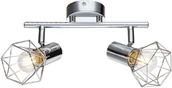 Lampy sufitowe - Globo Lighting Plafon LAMPA sufitowa XARA 54802-2 druciana OPRAWA ścienna KINKIET regulowany drut chrom - miniaturka - grafika 1