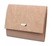 Torebki damskie - PolskaGalanteria.pl Elegancka Torebka/Kopertówka Torebka Wizytowa PolskaGalanteria WZÓR 1 BL PUDROWY RÓŻ II KRÓTKA - miniaturka - grafika 1