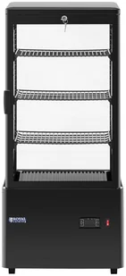 Royal Catering Witryna chłodnicza 78 l 4 poziomy czarna zamykana RCCC-78-BT - Szafy i witryny chłodnicze - miniaturka - grafika 6