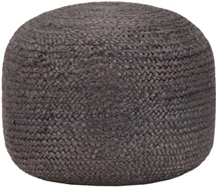 vidaXL Ręcznie robiony puf, ciemnoszary, 45 x 30 cm, juta - Pufy i podnóżki - miniaturka - grafika 2