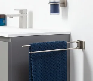 Tiger Onu Wieszak dwuramienny stal szczotkowana 13187.3.09.46 - Wieszaki łazienkowe - miniaturka - grafika 2