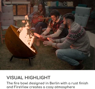Blumfeldt Blumfeldt Fireball Rust, misa paleniskowa, śr. 60 cm, przechylna, wykończenie rdzawe GDI11-Fireball Rust - Paleniska ogrodowe - miniaturka - grafika 5