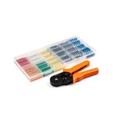 Narzędzia sieciowe - Inne Zestaw zaciskarka z zakończeniami kabla izolowanymi. E5936 NAR0868 - miniaturka - grafika 1