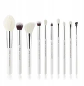 Pędzle do makijażu - Jessup Zestaw 10 pędzli T243 White/Silver - miniaturka - grafika 1