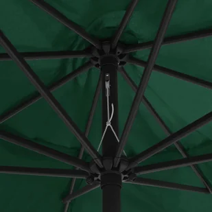 vidaXL Parasol ogrodowy na metalowym słupku, 400 cm, zielony vidaXL - Parasole ogrodowe - miniaturka - grafika 2