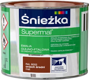 ŚNIEŻKA ŚNIEŻKA SUPERMAL EMALIA OLEJNO-FTALOWA POPIELATY JASNY POŁYSK RAL7047 0,2L q126000200R704700 - Emalie - miniaturka - grafika 14