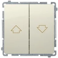 Wyłączniki światła i elektryczne - Kontakt Simon Wyłącznik ścienny Basic żaluzjowy (moduł) BMZ1.01/12 beżowy - miniaturka - grafika 1