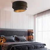 Lampy sufitowe - Euluna Lampa sufitowa Devon, czarna/złota 45cm - miniaturka - grafika 1