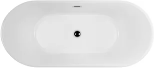 Corsan Wanna wolnostojąca E043 Nauti 170 z wykończeniem czarnym 649216 - Wanny - miniaturka - grafika 4