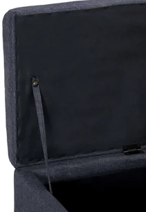 vidaXL Ławka ze schowkiem, 116 cm, ciemnoszara, poliester vidaXL - Ławki do przedpokoju - miniaturka - grafika 8