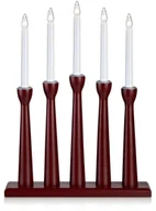 Oświetlenie świąteczne - Markslojd 704176 - Świecznik świąteczny MASESKÄR 5xE10/3W/230V czerwony - miniaturka - grafika 1