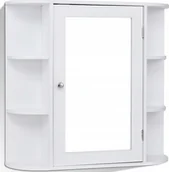 Szafki łazienkowe - Costway Costway Szafka łazienkowa wisząca z lustrem HW56729WH - miniaturka - grafika 1