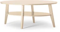 Ławy i stoliki kawowe - AJ Owalny stolik z praktyczną półką dolną. Brzoza 350068 - miniaturka - grafika 1