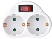 Przedłużacze i rozgałęźniki - Emos Rozgałęźnik z wyłącznikiem 2x16A/250V - miniaturka - grafika 1