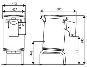 Resto Quality Obieraczka do czosnku wsad 8 kg 0,75 kW C/E GP8T GP8T C/E - Krajalnice gastronomiczne - miniaturka - grafika 4