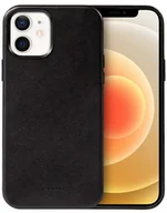 Etui i futerały do telefonów - Crong Crong Essential Cover - Etui ze skóry ekologicznej iPhone 12 / iPhone 12 Pro (czarny) - miniaturka - grafika 1