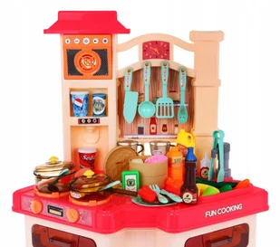 Duża Kuchnia Dla Dzieci Akcesoria Woda Dźwięki - Zabawki AGD - miniaturka - grafika 8