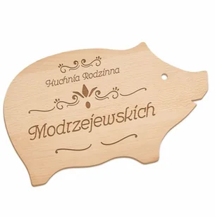 Murrano Deska do krojenia świnka z grawerem dla pary na drewnianą rocznicę śl DSK-SWK-031 - Deski do krojenia - miniaturka - grafika 5