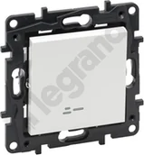 Klawisze i ramki - Legrand Przycisk pojedynczy Niloe Step 863110 podświetlany z symbolem dzwonka 6A biały - miniaturka - grafika 1