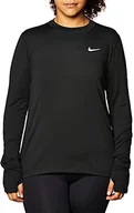 Bluzy damskie - Nike Damska bluza w NK DF Element Crew/czarny/odblaskowy srebro, L CU3277-010 - miniaturka - grafika 1