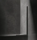 Parawany nawannowe - Omnires Parawan nawannowy 70x150 cm /5 mm otwierany na dwie strony , CZARNY MAT XHE85BLTR KINGSTON - miniaturka - grafika 1