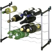 Stojaki na wino - Metaltex Stojak na wino, system BARDOLINO, metalowy, powlekany tworzywem sztucznym, możliwość ustawiania jeden na drugim i rozbudowy 383724 - miniaturka - grafika 1