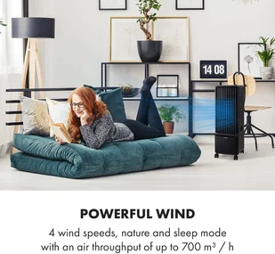 Klarstein Klarstein Maxflow Smart, chłodnica powietrza 3 w 1, wentylator, nawilżacz powietrza, 5 l, Wi-Fi, pilot zdalnego sterowania, 2x pakiet lodowy HTR8-Maxflow B - Klimatory - miniaturka - grafika 7