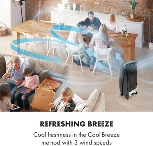 Klarstein Rotator klimatyzer klimator schładzacz powietrza 110 W 8h timer pilot biały ACO3- - Klimatory - miniaturka - grafika 3