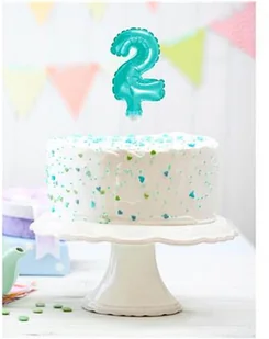 GO Balon foliowy cyfra 2 błękitna - 13 cm BC-5BL2 - Balony i akcesoria - miniaturka - grafika 2