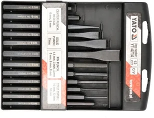 Yato przecinak, wybijaki, punktaki crv 12cz. YT-4714 - Dłuta - miniaturka - grafika 7