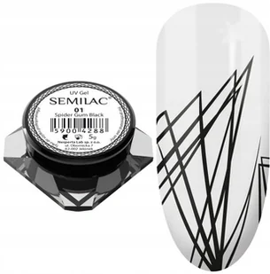 Semilac żel do zdobień SPIDER GUM czarny 01 BLACK 59004288 - Żele do paznokci - miniaturka - grafika 5