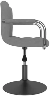 Fotel biurowy, krzesło biurowe vidaXL Obrotowe krzesło biurowe, jasnoszare, tapicerowane aksamitem! 334606 - Fotele i krzesła biurowe - miniaturka - grafika 5