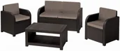 Meble ogrodowe - Allibert MODENA Zestaw mebli ogrodowych, brązowy/szaro-beżowy 17200463 - miniaturka - grafika 1