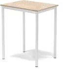 Meble do szkół i przedszkoli - AJ Produkty Stół SONITUS, 700x600x900 mm, linoleum beż, biały - miniaturka - grafika 1