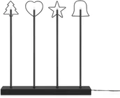 Świeczniki - Markslöjd Świecznik GINGER metal czarny 29 x 48 cm - miniaturka - grafika 1