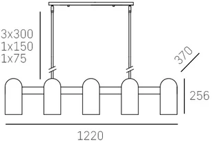 CosmoLight Lampa wisząca SEOUL P10742BK P10742BK - Lampy sufitowe - miniaturka - grafika 3